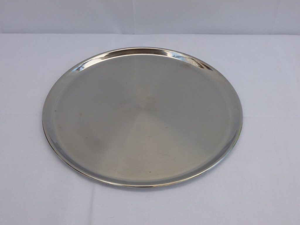 Opdienmateriaal - inox dienblad rond 42cm - huren rondom Sint-Niklaas